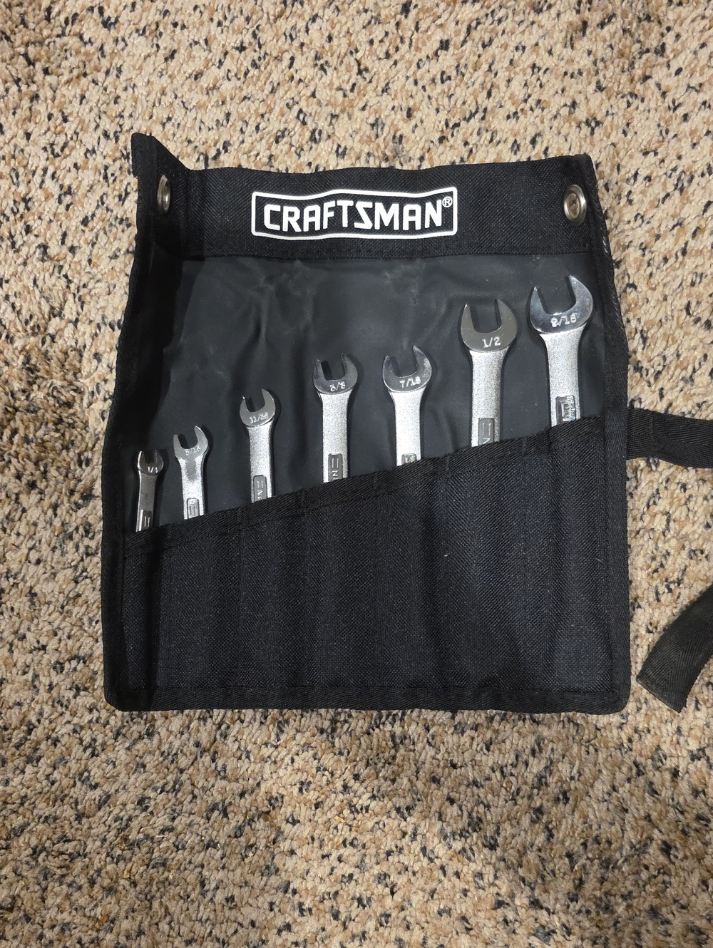 Craftsman Standard Open-End Wrench Set 1/4-9/16
